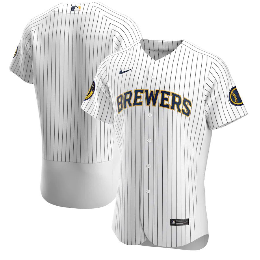 Mens Milwaukee Brewers Nike White Alternate Authentic Team MLB Jerseys->minnesota twins->MLB Jersey